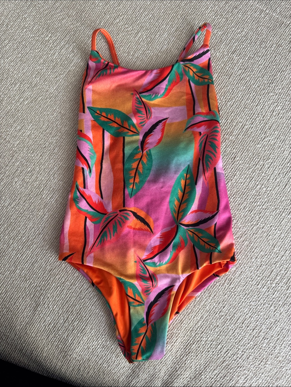 Beach Riot Girls Leslie One-Piece Swimsuit - Pink & Orange